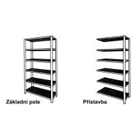 Plauktu sekciju plaukts — papildu panelis
