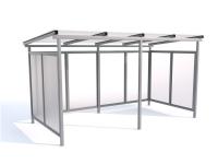 Bicycle shelter built for 10 bicycles / 420 cm