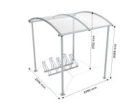 Velo nojume tikai segta, 5 velosipēdiem / 210 cm