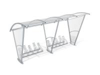 Velo nojume ar sānu sienām 10 velosipēdiem / 420 cm