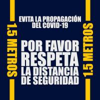 175C-SP-Déco Design™ standarta COVID-19 ievēro sociālo distancēšanos — Spanish-Notrax Respect social