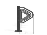 Velosipēdu novietne Echo-4 vertikālais velo statīvs
