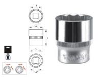 12 - гранная головка 8 mm,  1/2