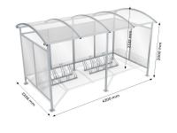 Velo novietne 10 velosipēdiem / 420 cm