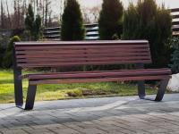 Bench with backrest 180 x 71 x 40 cm