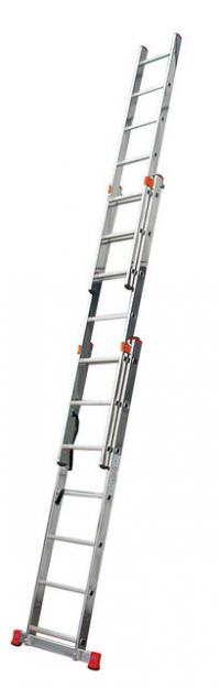 TRIBILO Trīsdaļīgas universālās trepes, 3 x 6 pāk - 4.45m