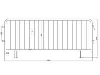 Fence barrier 250cm, movable