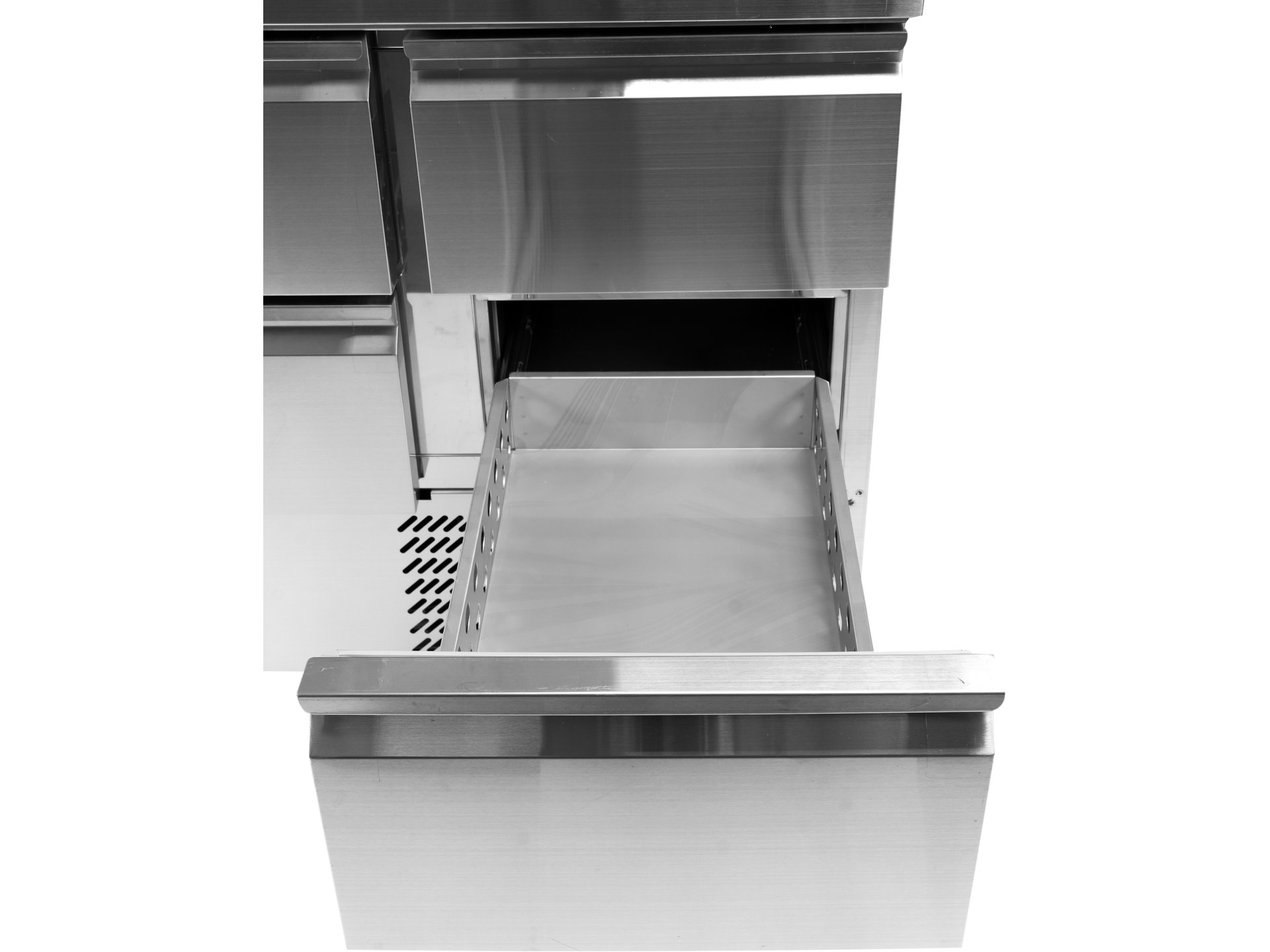 Refrigerated counter with 6 drawers