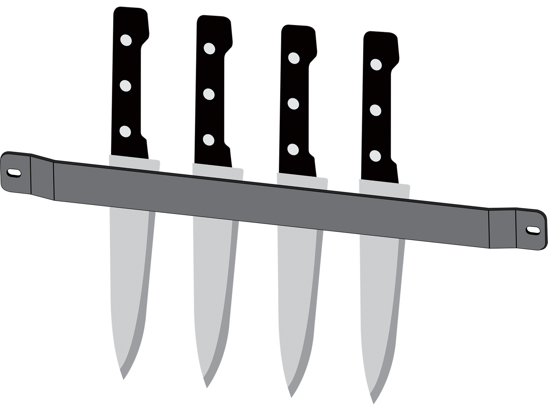 Knife holder for gas grill