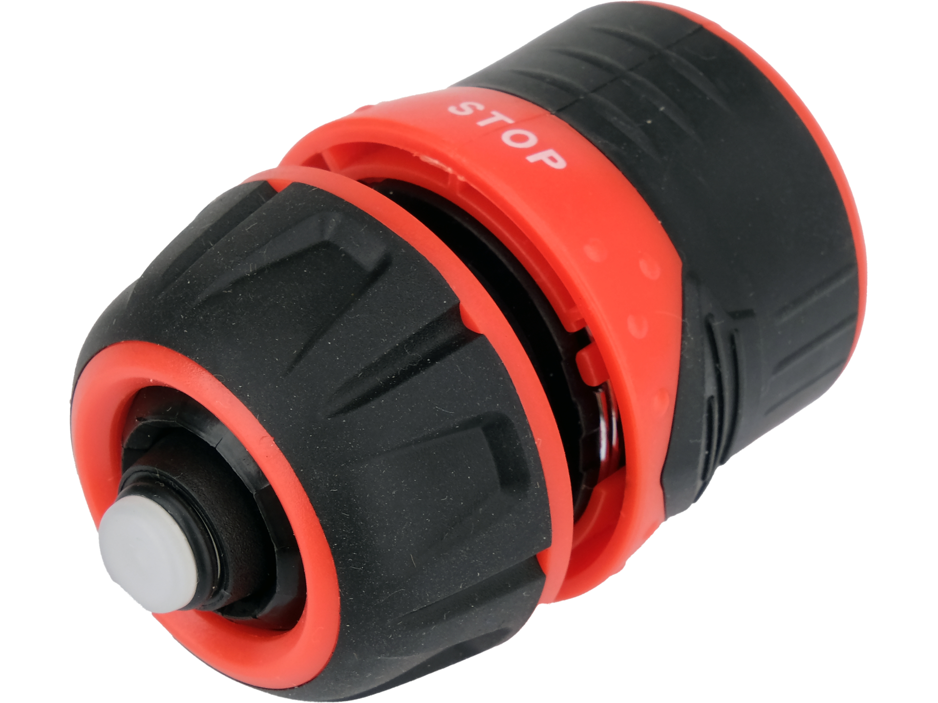 Waterstop hose connector with lock