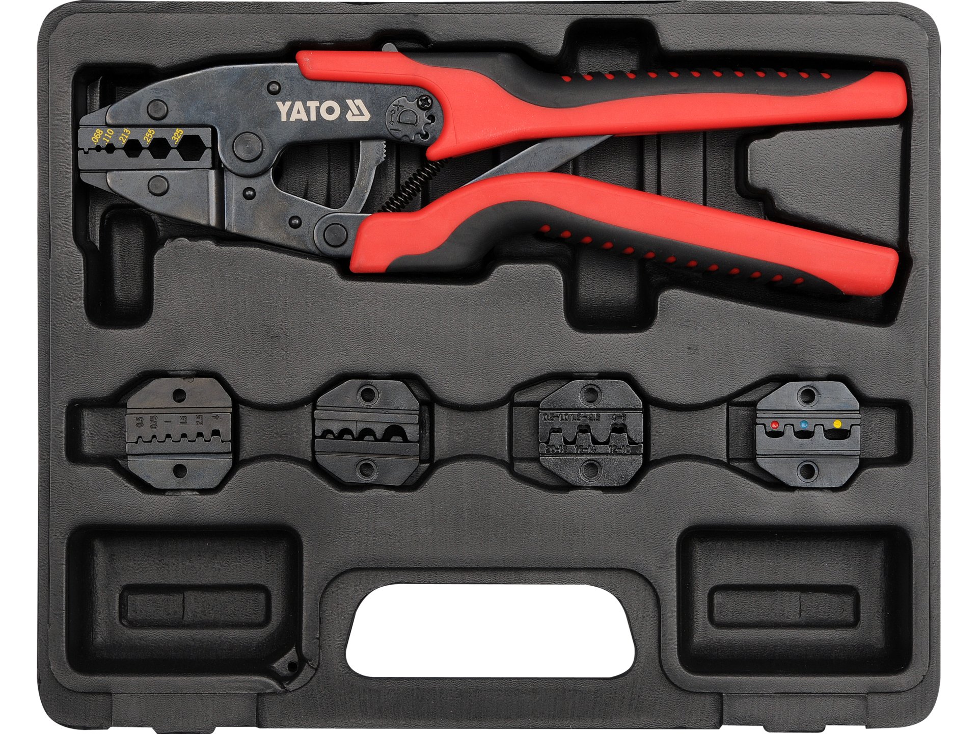Quick interchangeable ratchet crimper set