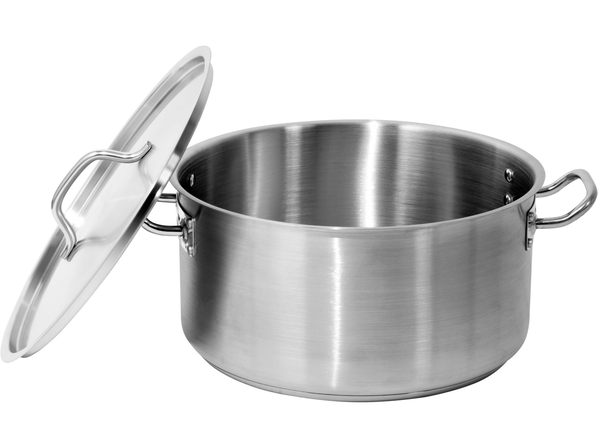 Low stockpot with lid