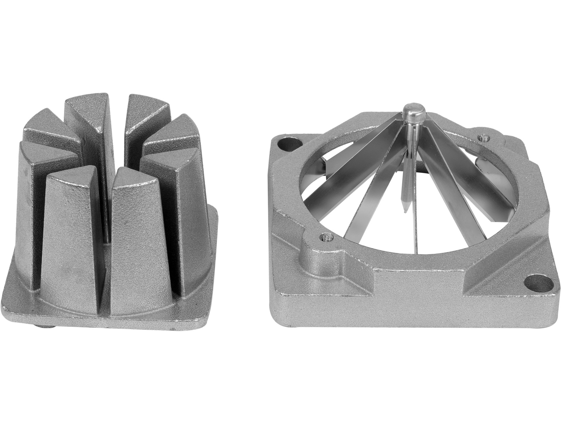 Blade with pressing plate for french fry cutter