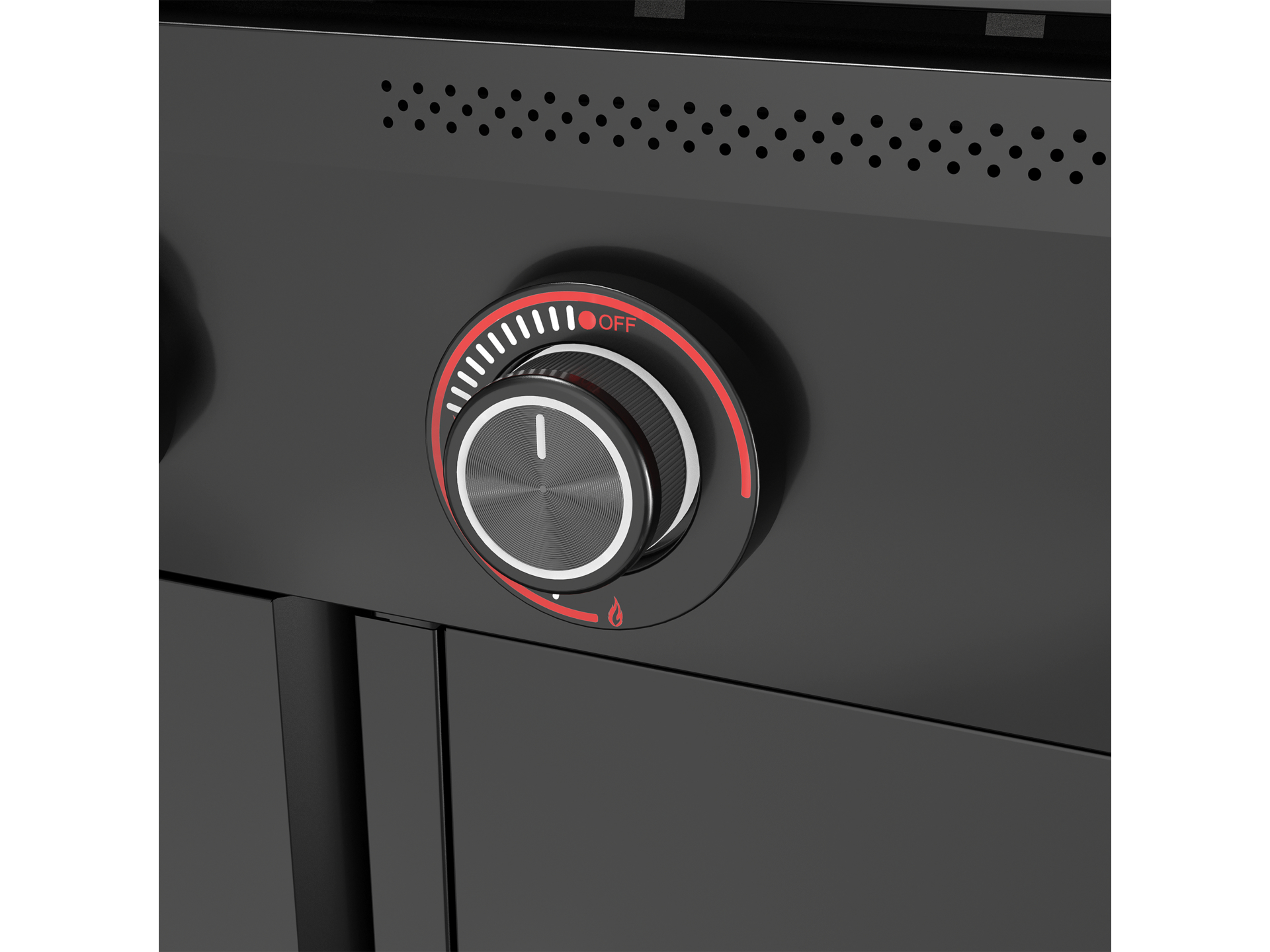 Gas grill with air fryer