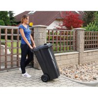 Plastmasas konteiners 120 l - gaiši pelēks