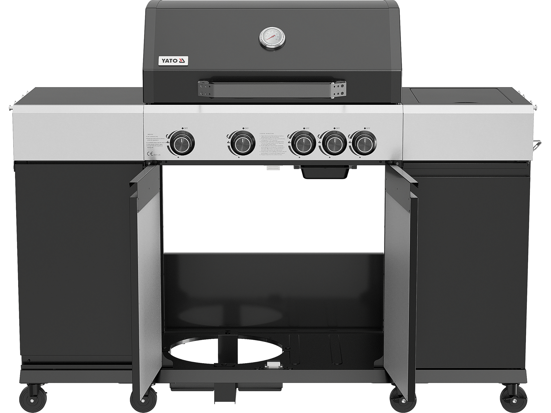 Gas grill with mini kitchen