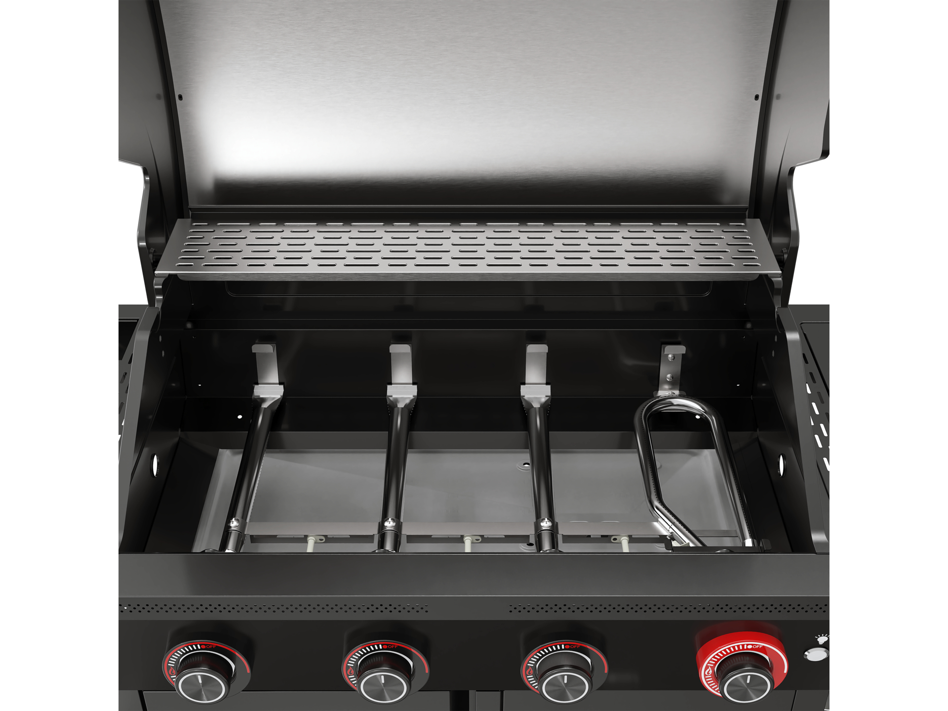 Gas grill with air fryer