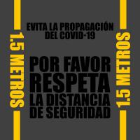 175C-SP-Déco Design™ standarta COVID-19 ievēro sociālo distancēšanos — Spanish-Notrax Respect social