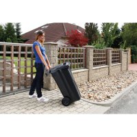 Plastmasas konteiners 120 l - gaiši pelēks