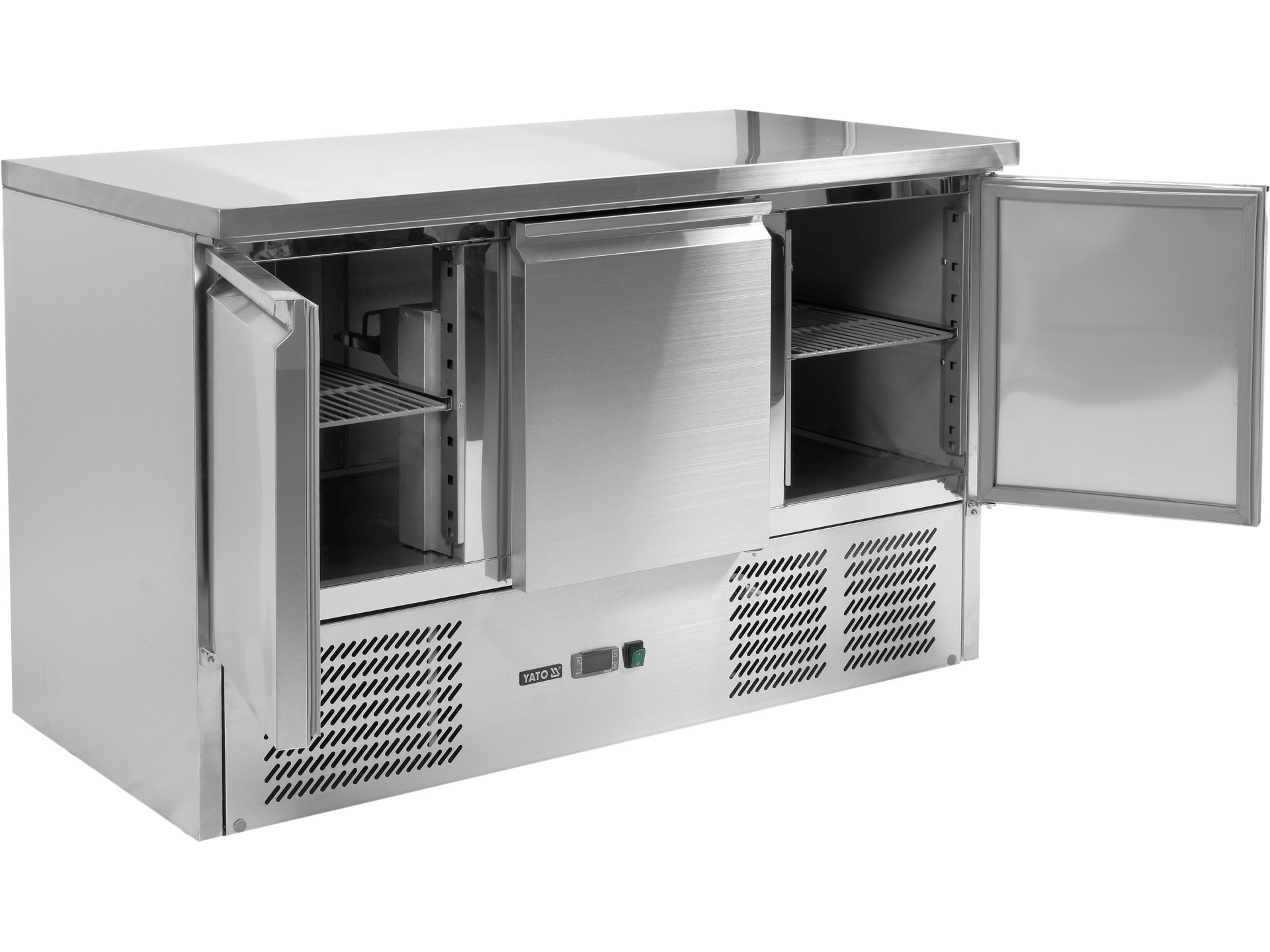 3 door refrigerated counter