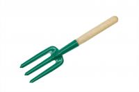 Sodo dakšiņas su medžio Rankenos