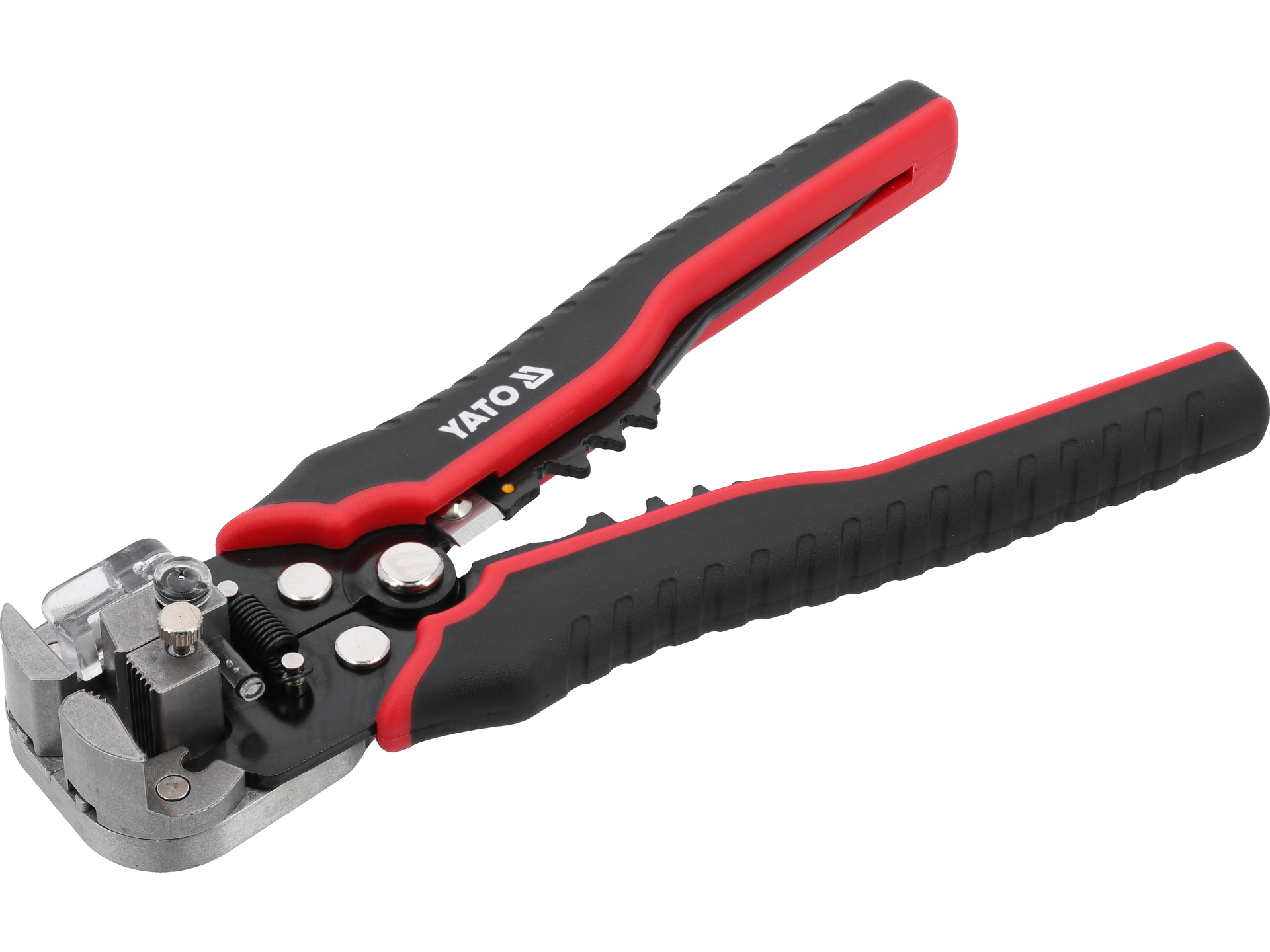 Universal wire stripper and ratchet crimping pliers