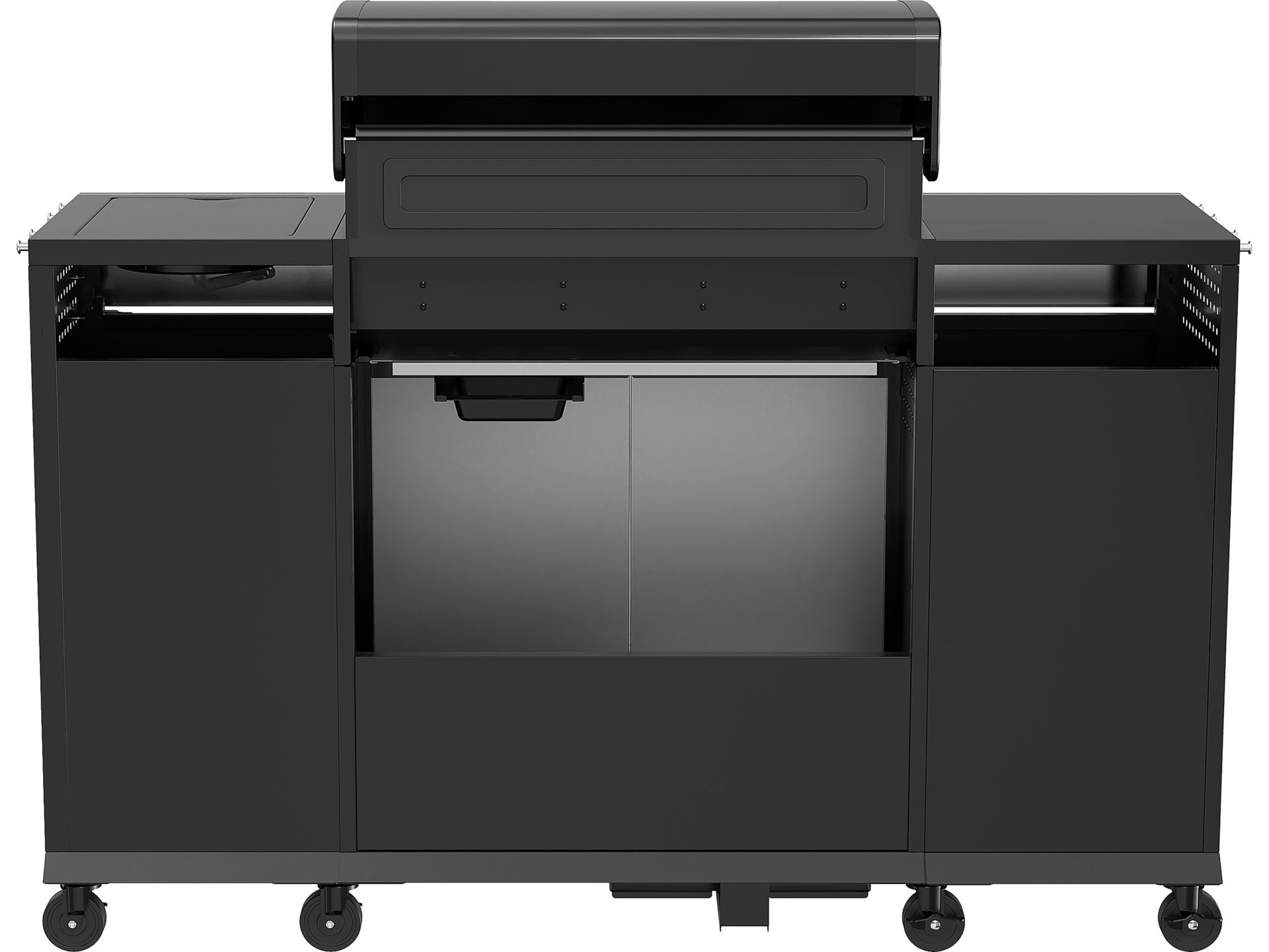 Gas grill with mini kitchen