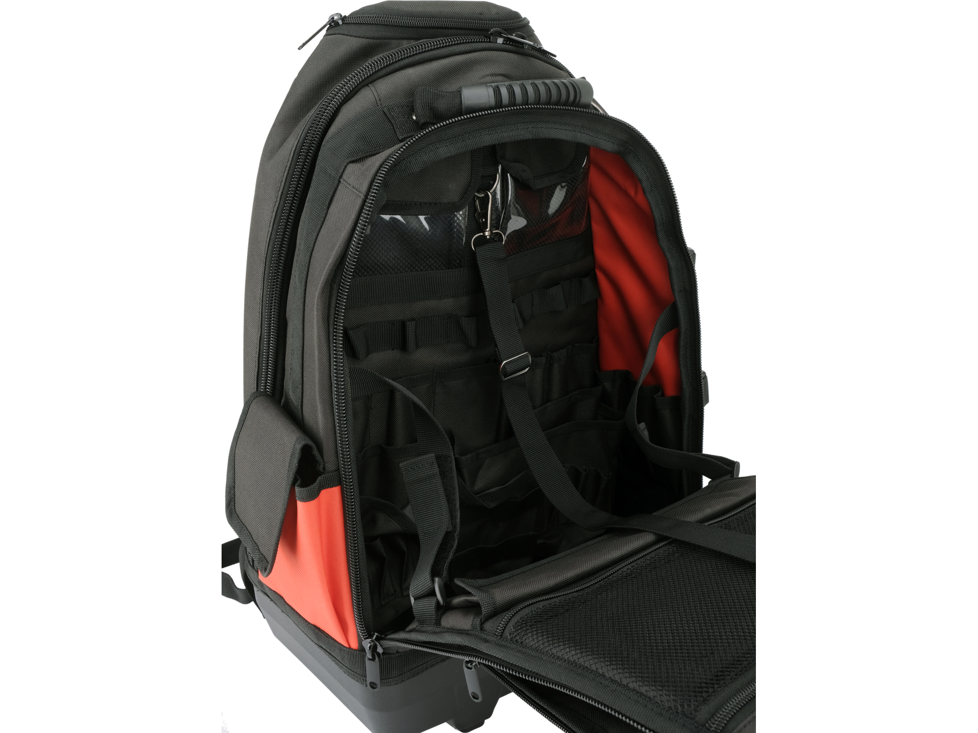 Tool backpack with wheels