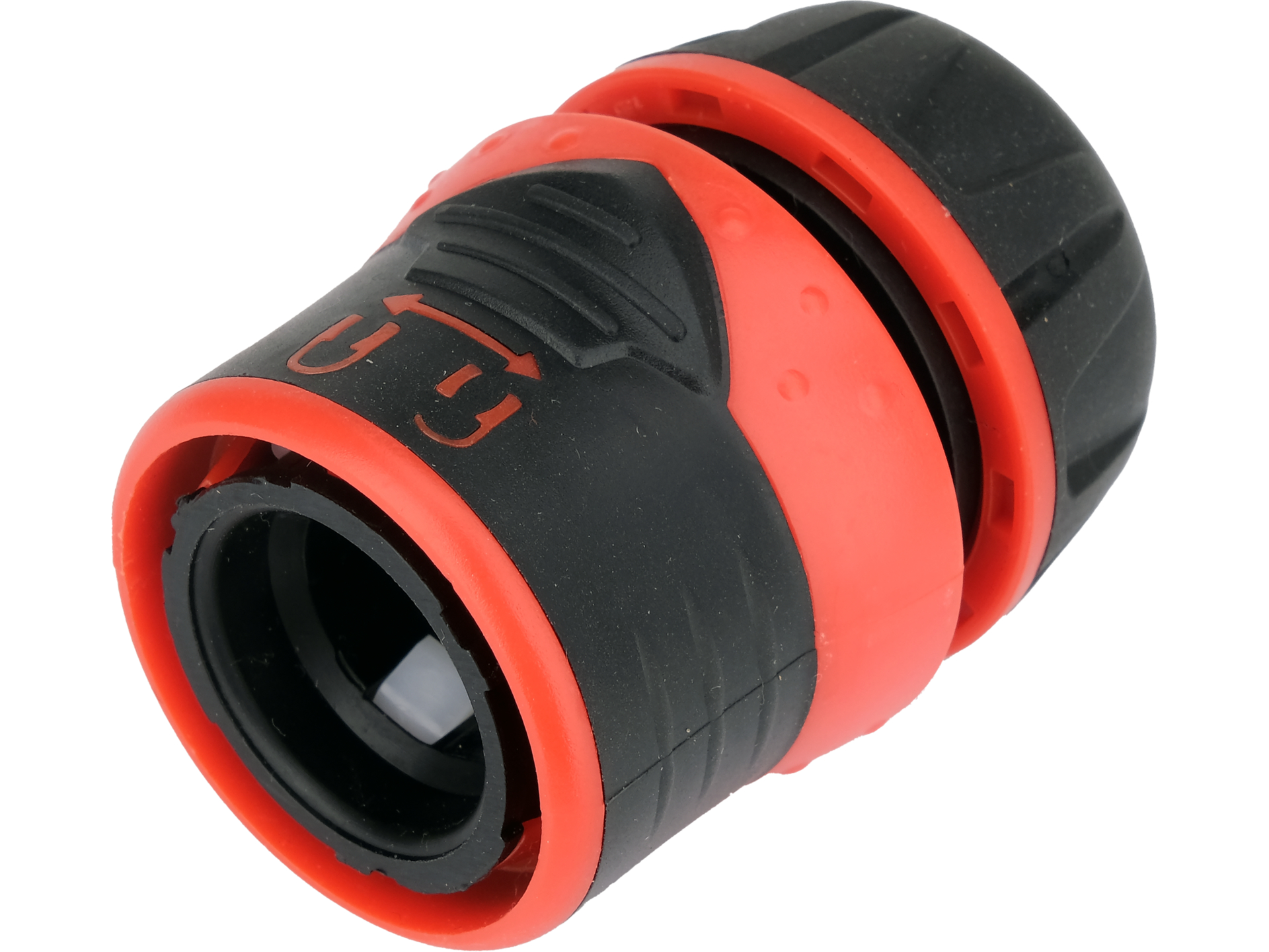 Waterstop hose connector with lock