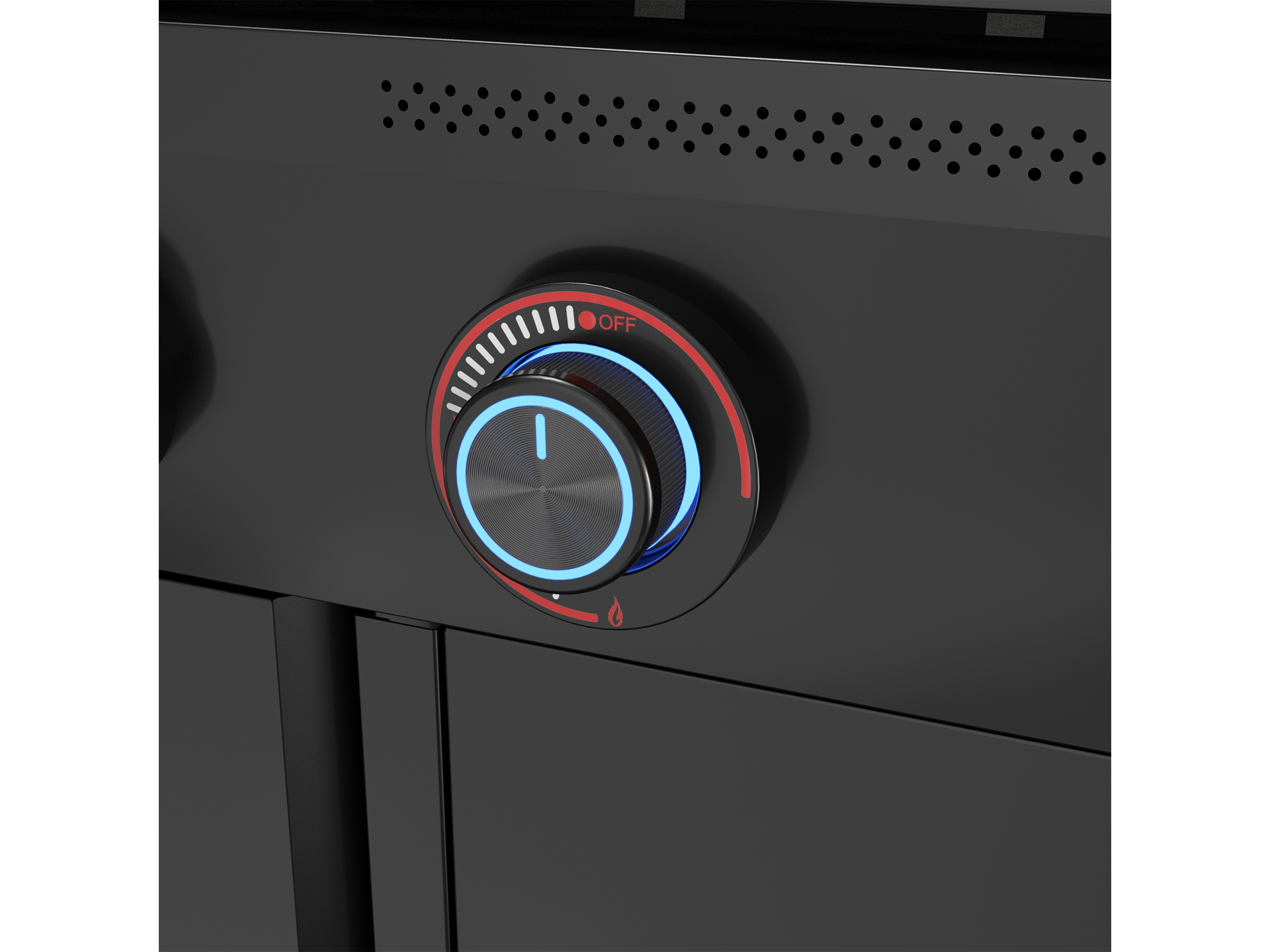 Gas grill with air fryer