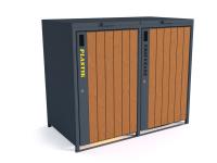 Konstrukcija atkritumu konteineriem un 2x120l
