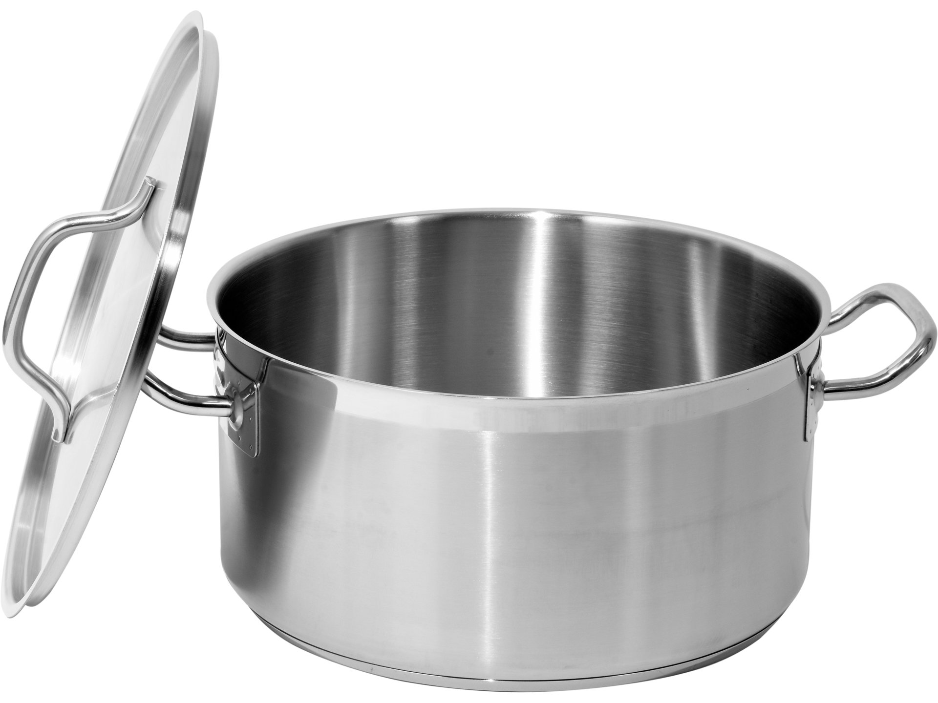Low stockpot with lid