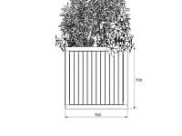Puķu pods 70 x 70 x 70 cm