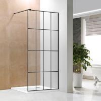 Dušas siena Vento Napoli 90*195 stikls 6mm Easy Clean, melnais profils