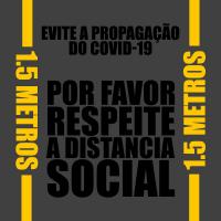 170C-PT-Déco Design™ mazgājams COVID-19, ievēro sociālo distancēšanos — portugāļu valoda — Notrax Re