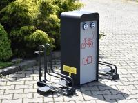 Elektriskais Velosipēdu novietne (2 pozīcijas) ar uzlādes staciju