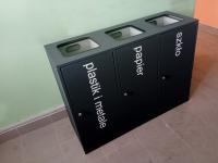 Eko šķirošanas tvertne 3x80 L / pašlīmējošās folijas uzraksti - outlet