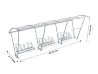 Velo nojume tikai segta, 15 velosipēdiem / 630 cm