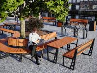 Izliekts sols ar atzveltni - 1 modulis