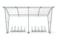 Velo nojume ar sānu sienām 10 velosipēdiem / 420 cm