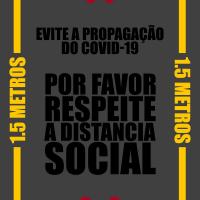 179C-PT-Déco Design™ Imperial COVID-19 Ievērojiet sociālo distancēšanos — portugāļu-Notrax COVID-19