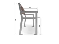 Sols ar atzveltni 190 x 40 x 45 cm